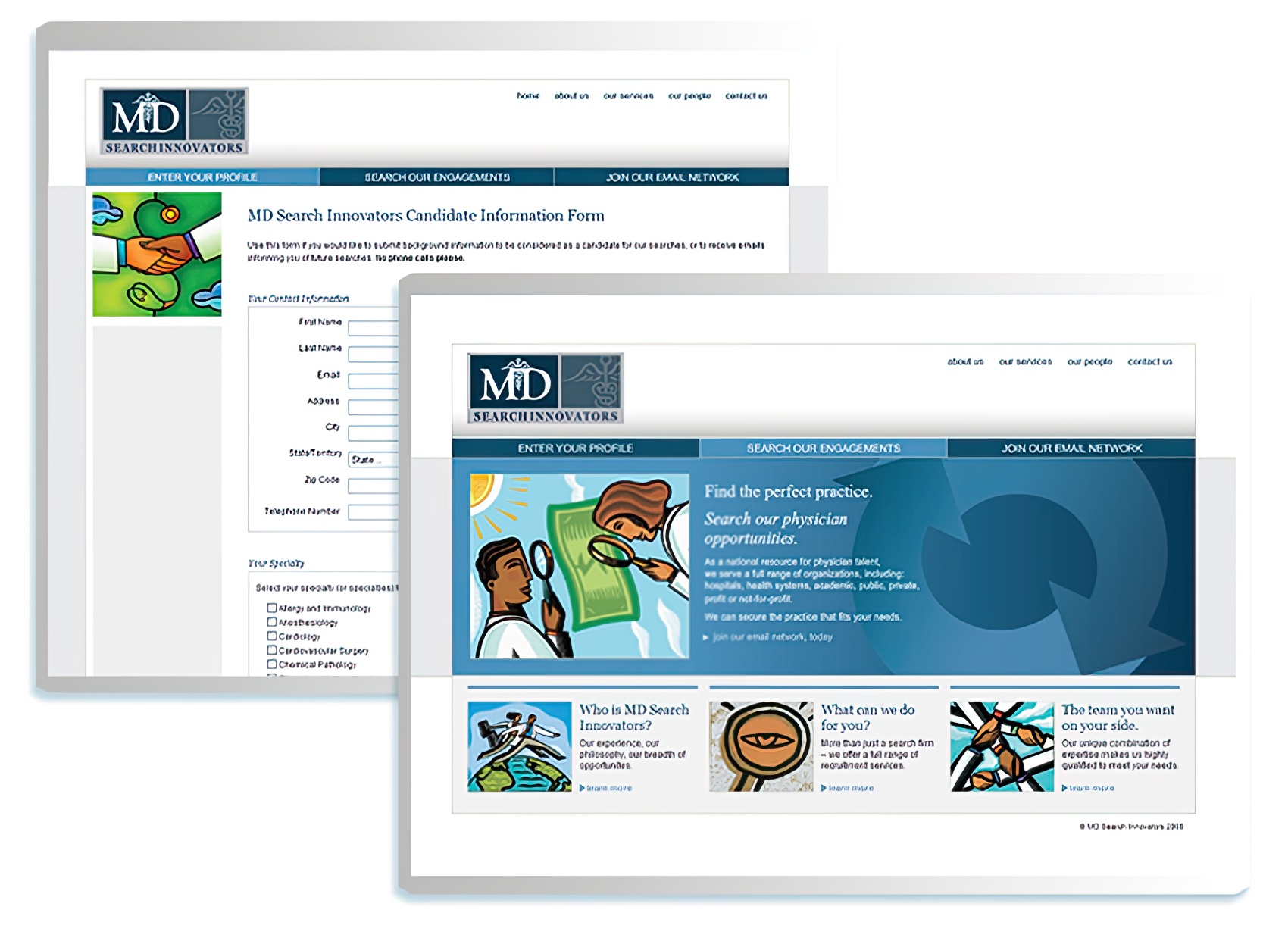 MD Search Innovators — recruitment site